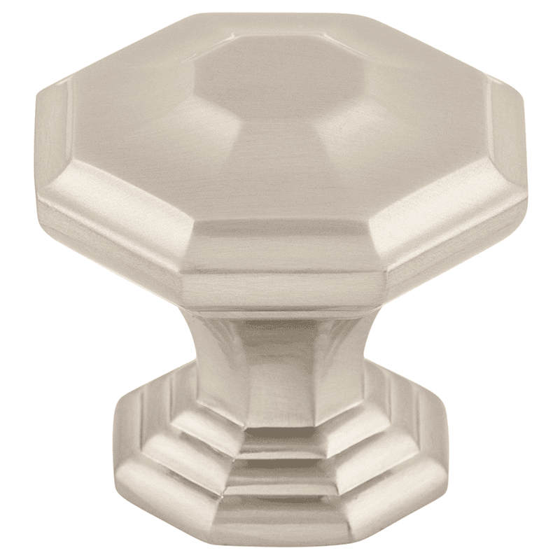 1-1/2" Chareau Chalet Knob, Brushed Satin Nickel