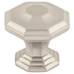 1-1/2" Chareau Chalet Knob, Brushed Satin Nickel