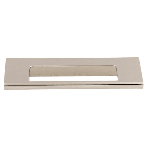 3-3/4" Mercer Europa Cut Out Tab Pull, Polished Nickel