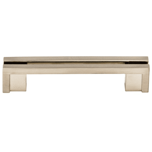 3-1/2" Sanctuary Flat Rail Pull, Brushed Satin Nickel