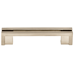 3-1/2" Sanctuary Flat Rail Pull, Brushed Satin Nickel