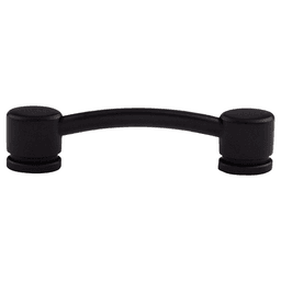 3-3/4" Sanctuary Oval Thin Pull, Flat Black