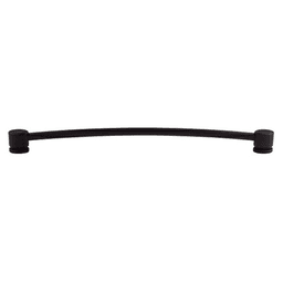12" Sanctuary Oval Thin Pull, Flat Black