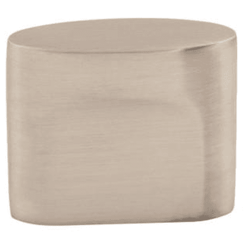 1-1/4" Sanctuary Oval Slot Knob, Brushed Satin Nickel