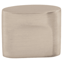 1-1/4" Sanctuary Oval Slot Knob, Brushed Satin Nickel
