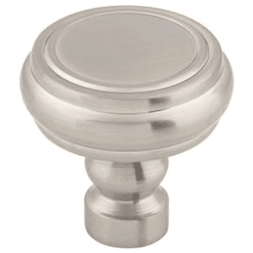 1-1/4" Devon Brixton Rimmed Knob, Brushed Satin Nickel