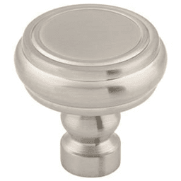 1-1/4" Devon Brixton Rimmed Knob, Brushed Satin Nickel