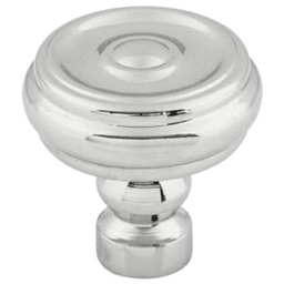 1-1/4" Devon Brixton Button Knob, Polished Chrome