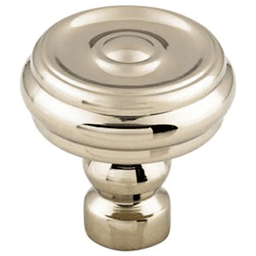 1-1/4" Devon Brixton Button Knob, Polished Nickel