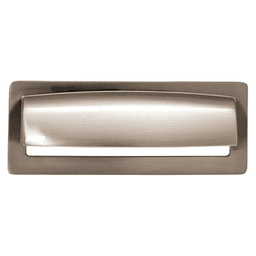 3-3/4" Lynwood Hollin Cup Pull, Brushed Satin Nickel