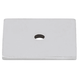 1-1/4" Sanctuary Square Knob Backplate, Polished Chrome