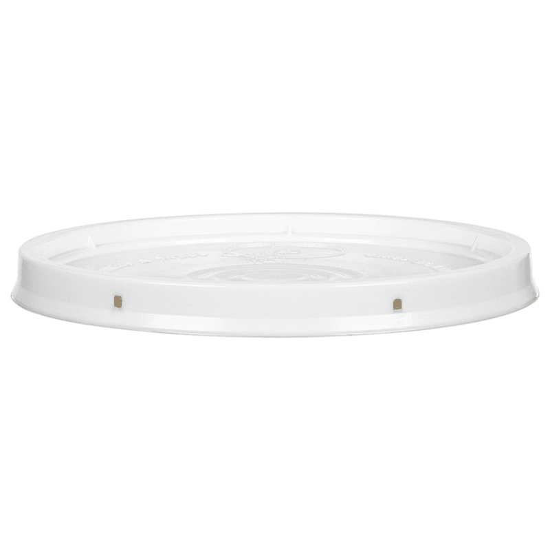 White Plastic Pail Lid with Gasket, 1 Gallon