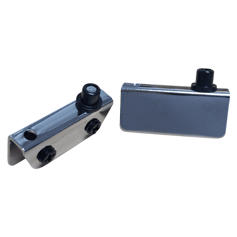 Side-Mount Inset Glass Door Pivot 140° Opening Hinge, Polished Chrome