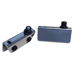 Side-Mount Inset Glass Door Pivot 140° Opening Hinge, Polished Chrome