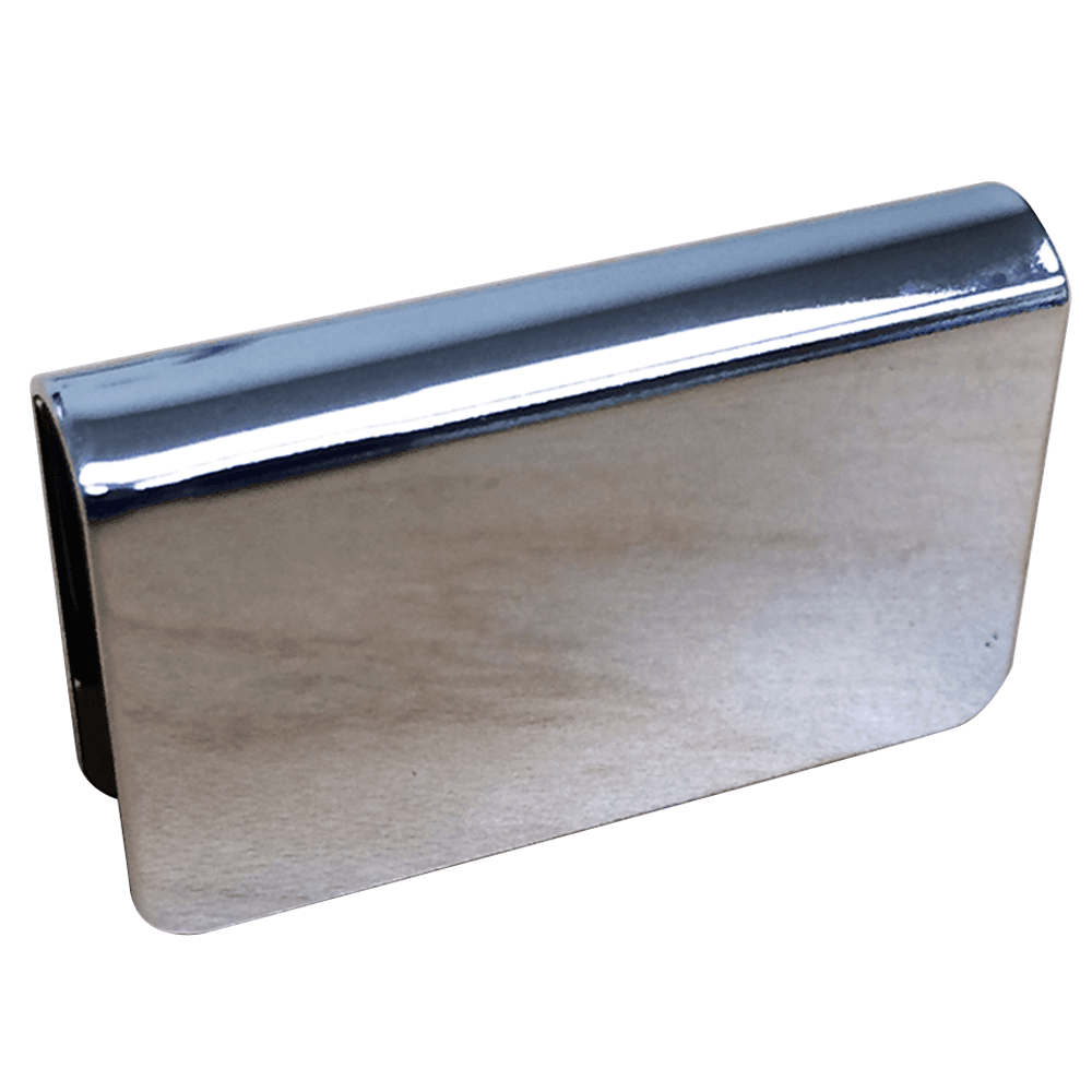 Glass Door Catch Plate with Gasket, Black