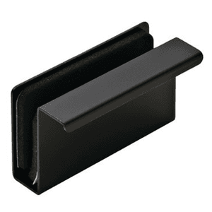 Strike Plate for Glass Doors Pull Style, Black