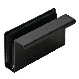 Strike Plate for Glass Doors Pull Style, Black