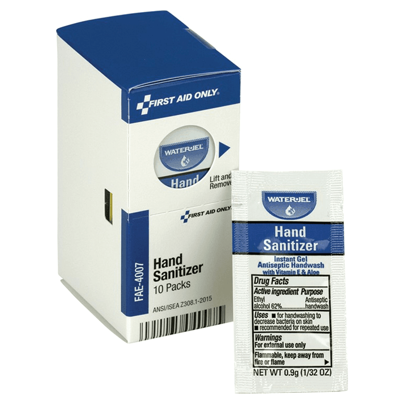 First Aid Only SmartCompliance Cabinet Refill Hand Sanitizer Packet (10/Box)