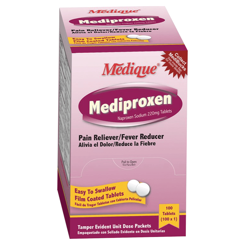 Medique Mediproxen Naproxen Sodium Pain Relief Tablet (100/Box)