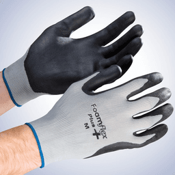 FoamflexÂ® Plus Nitrile Palm Coated Nylon String Knit Work Gloves, 2X-Large