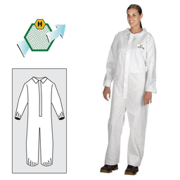 ActivGARD® Polypropylene Disposable Coverall Elastic with Wrist/Ankles/Collar, Extra Large