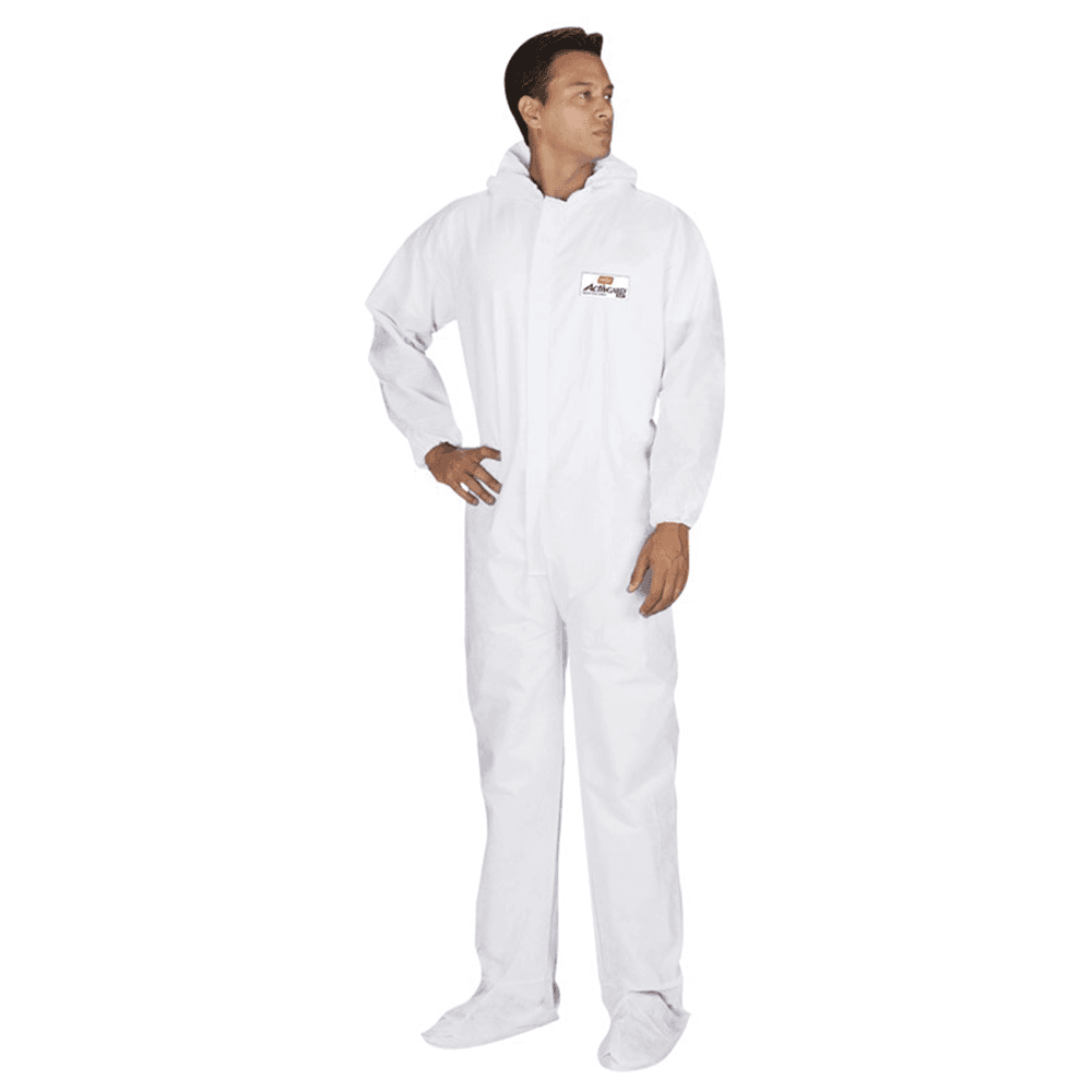 ActivGARD® Polypropylene Disposable Coverall Elastic with Wrist/Ankles/Collar/Hood, Double Extra Large, White