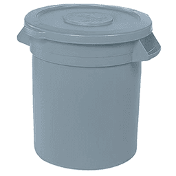 Impact® Gator™ Trash Can, No Lid, 10 Gallon Gray