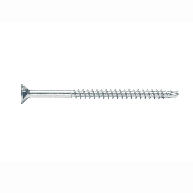 #8 x 1-9/16" Flat Head ASSY Fastenerss, AW20 Drive ASSY Thread with Nibs and Drill Point, Zinc, Box of 5 Hundred by Wurth