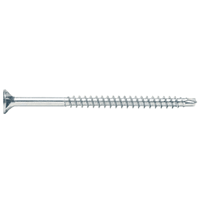 #8 x 1" Flat Head Assembly Screw, AW20 Drive ASSY Thread with Nibs and Drill Point, Zinc, Box of Thousand by Wurth