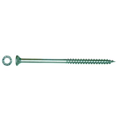#8 x 2-3/4" Flat Head Assembly Screw, AW20 Drive ASSY Thread with Nibs and Sharp Point, Zinc, Box of 2 Hundred by Wurth