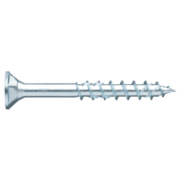 #8 x 2-3/4" Flat Head Assembly Screw, AW Drive Ecofast ASSY Thread with Nibs and Sharp 30° Point, Zinc, Box of 2.5 Hundred by Wurth