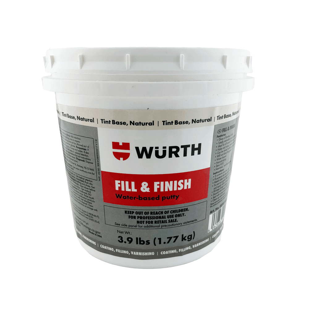 Wurth Fill and Finish Ready to Use Water-Based Wood Filler, 1 Quart, White