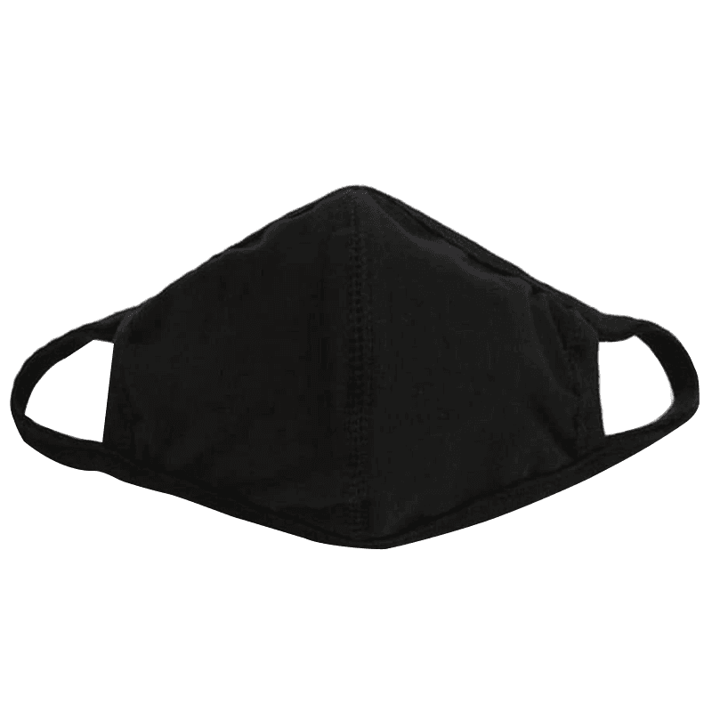 Black Cotton Reusable Mask, Box of 10