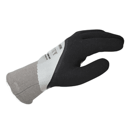 Medium Tigerflex Thermo Dry Polyester Nitrile Foam Coated Gloves, Black/Gray/White
