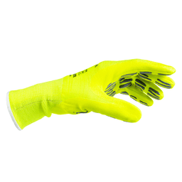 Large Tigerflex Hi-Lite High Visibility Polyester/Spandex Nitrile Foam Coated Gloves, Bright Yellow