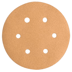 6" Hook & Loop 100 Grit L02807 6 Holes Sanding Disc, Heat Treated Aluminum Oxide on Paper (50/Box)