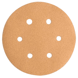 6" Hook & Loop 220 Grit L02811 6 Holes Sanding Disc, Heat Treated Aluminum Oxide on Paper (50/Box)