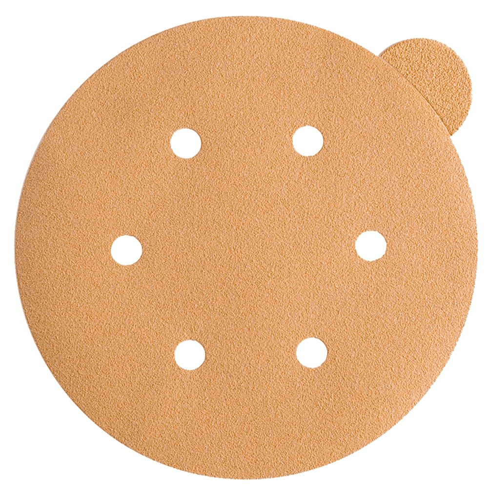 6" PSA 180 Grit L02710 6 Holes Sanding Disc, Heat Treated Aluminum Oxide on Paper (100/Box)