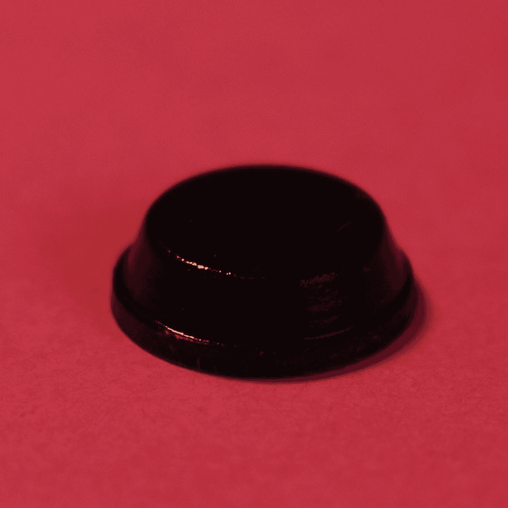 1/2" Rubber Door Bumpers, Black, Cylindrical, 50 per Sheet