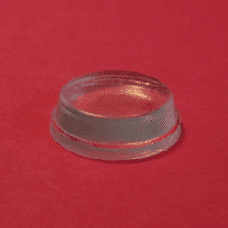 1/2" Rubber Door Bumpers, Clear, Cylindrical, 50 per Sheet
