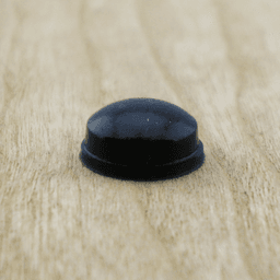 0.437" Rubber Door Bumpers, Black, Hemispherical, 50 per Sheet