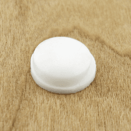 0.437" Rubber Door Bumpers, White, Hemispherical, 50 per Sheet