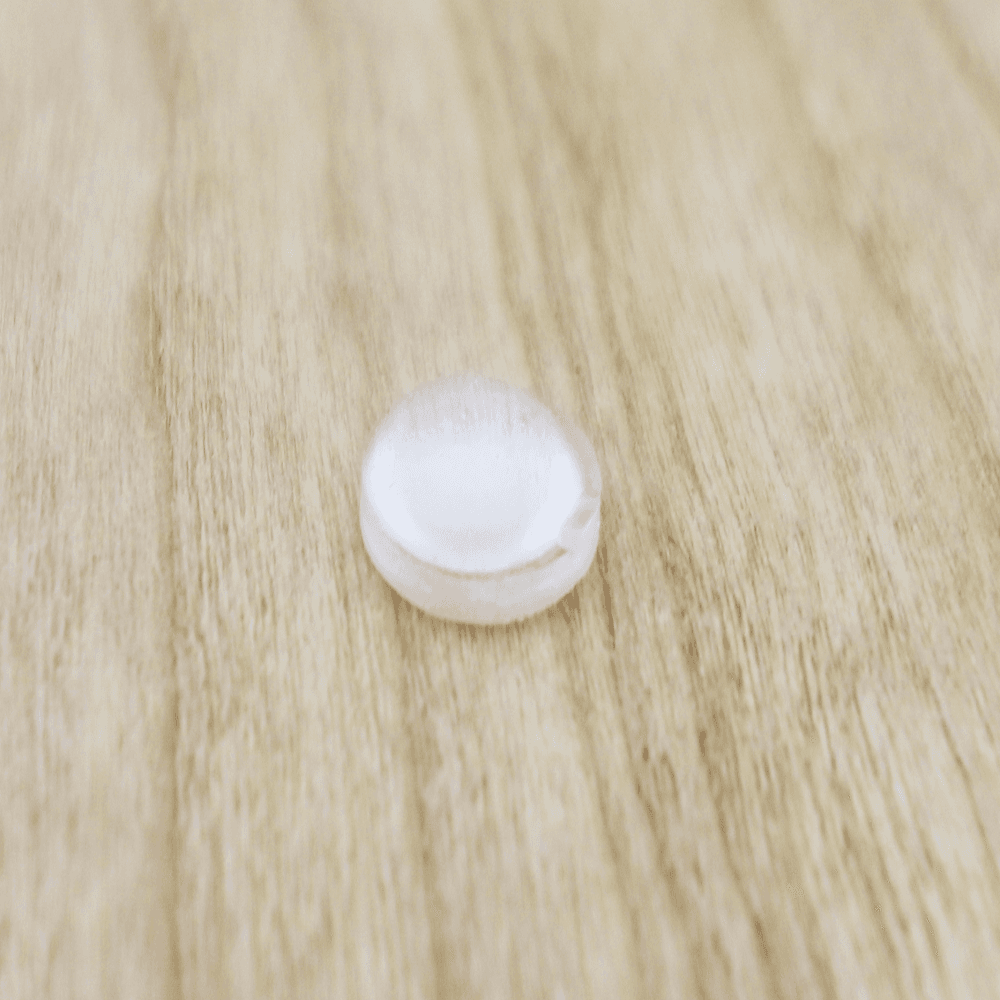 0.335" Rubber Door Bumpers, Clear, Hemispherical, 75 per Sheet
