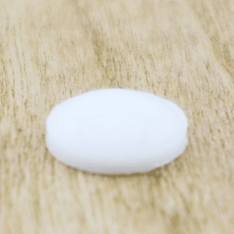 0.312" Rubber Door Bumpers, White, Hemispherical, 75 per Sheet