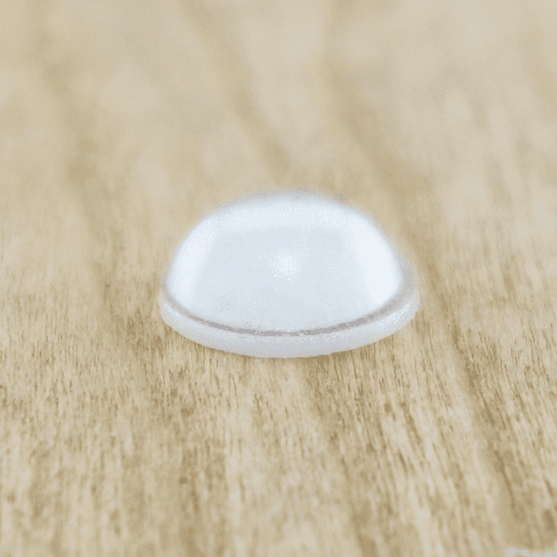 3/8" Rubber Sound Dampening Door Bumpers, Clear, Hemispherical, 50 per Sheet