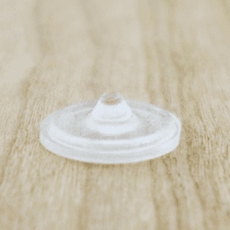 1/2" Rubber Specialty Door Bumpers, 0.14" High, Clear, Specialty, 50 per Sheet