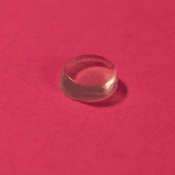 0.4" Rubber Door Bumpers, Clear, Cylindrical, 40 per Sheet