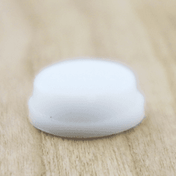 0.4" Rubber Door Bumpers, White, Cylindrical, 40 per Sheet