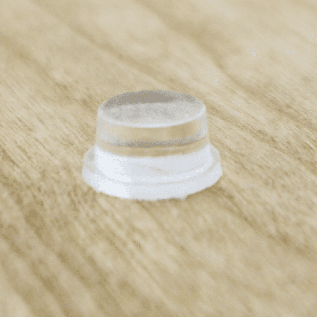 3/8" Rubber Specialty Door Bumpers, Clear, Cylindrical, 50 per Sheet