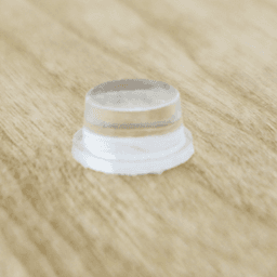 3/8" Rubber Specialty Door Bumpers, Clear, Cylindrical, 50 per Sheet